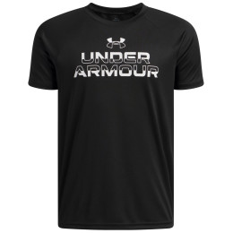 T-shirt dziecięcy Under Armour Tech Split Wordmark SS Black czarny Black