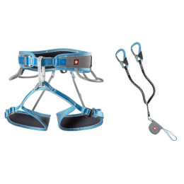 Zestaw Ferratowy Ocún Via Ferrata Twist Tech Eco Captur Lite Swivel Set szary/niebieski Grey / Blue