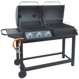 Grill Cattara Duet 2 in1 plyn/dřevěné uhlí czarny