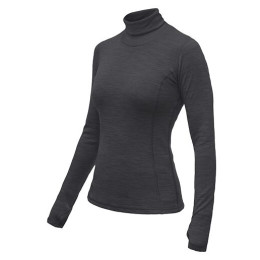 Damska koszulka Sensor Merino Bold Roll Neck dł.rękaw ciemnoszary Anthracite Gray
