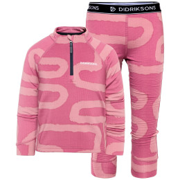 Bielizna funkcjonalna dla dzieci Didriksons Jadis Kids Pr Set 5 Path Heather Pink różowy Path Heather Pink