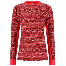 Damska koszulka Kari Traa Lune Long Sleeve Baselayer czerwony/pomarańczowy heat