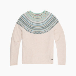 Sweter damski Royal Robins Westlands Fairisle Crew beżowy Chalk Htr Manzanita Pt