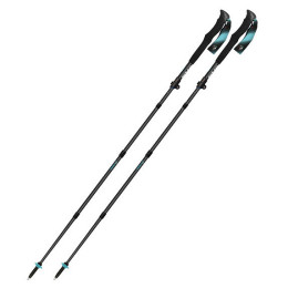 Kije trekkingowe Fizan Ultrax Carbon czarny/niebieski light blue