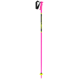 Kije narciarskie Leki Racing Kids różowy/żółty neonpink-black-neonyellow