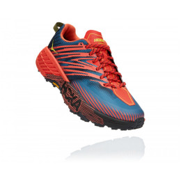 Buty do biegania dla mężczyzn Hoka One One Speedgoat 4 Wide niebieski/pomarańczowy Fiesta/ProvincialBlue