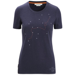 Koszulka damska Icebreaker Central Classic SS Tee Tour du Mont Blanc ciemnoniebieski Midnight Navy