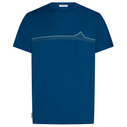 Koszulka męska Icebreaker Men Merino 150 Tech Lite SS Tee Range Stripes niebieski Atlantis