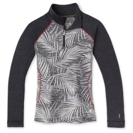 Damska koszulka Smartwool W Merino 250 Bl Pattern 1/4 Zip Boxed czarny/szary LightGrayPinwheel