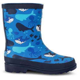 Kalosze dziecięce Regatta Mudplay II Junior 4DT niebieski Bubbles the Shark Blue Print