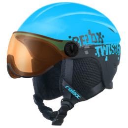 Kask narciarski dla dzieci Relax Twister Visor niebieski/czarny