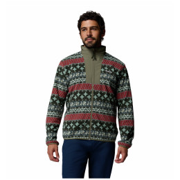 Bluza męska Columbia Sequoia Grove™ Ii Fz Printed Fleece ciemnozielony Greenscape Wizard Island