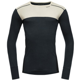 Męska koszulka Devold Lauparen Merino 190 Shirt Man czarny/biały RAW WHITE/INK/BLACK