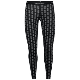 Damskie kalesony Icebreaker 200 Oasis Leggings Snow Hrtg czarny Black