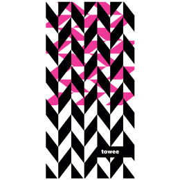 Ręcznik Towee Dynamica 50x100 cm różowy/czarny Dynamica