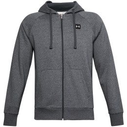 Męska bluza Under Armour Rival Fleece FZ Hoodie 2022 ciemnoszary Pitch Gray Light Heather / / Onyx White