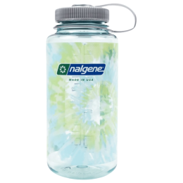 Butelka Nalgene Wide Mouth Tie-Dye Print 1000 ml jasnoniebieski Seafoam w/Platinum Blue Tie Dye