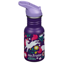Butelka dziecięca Klean Kanteen Kid Classic Narrow 12oz (w/Flip Seal Sport Cap) fioletowy leaping unicorns