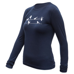 Koszulka funkcyjna damska z długim rękawem Sensor Merino Active Songbirds