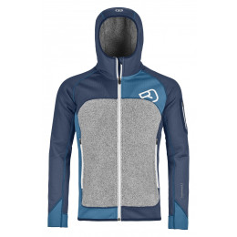 Męska bluza Ortovox Fleece Plus Hoody szary/niebieski NightBlue
