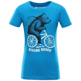 T-shirt dziecięcy Alpine Pro Monco niebieski neon atomic blue