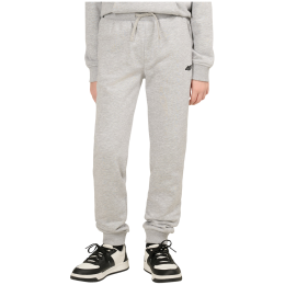 Dziecięce spodnie dresowe 4F Trousers Cas M1828 Cold Light Grey Melange szary Cold Light Grey Melange