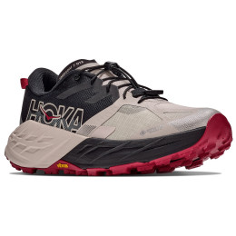 Buty do biegania dla mężczyzn Hoka Speedgoat 7 GTX szary/czerwony Black / River Rock Grey