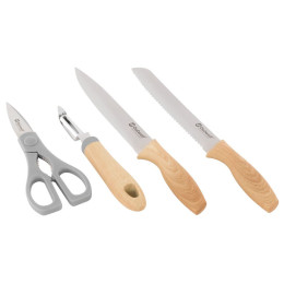 Zestaw noży Outwell Chena Knife Set Peeler Scissor brązowy