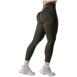 Damskie legginsy Nebbia High-waisted push-up leggings Power ciemnozielony Dark Green