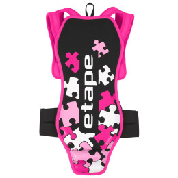 Kamizelka dziecięca z ochroną pleców Etape Junior Pro czarny/różówy Black/Pink