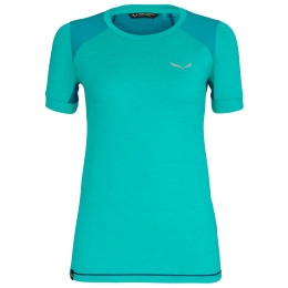 Koszulka damska Salewa Pedroc Hybrid Dry W S/S Tee zielony LagoonGreenMelange