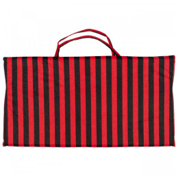 Leżak plażowy Yate Plážové lehátko - proužek czarny/czerwony red