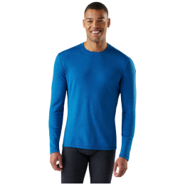 Męska koszulka Smartwool M Classic Thermal Merino Base Layer Crew niebieski NIVAL BLUE