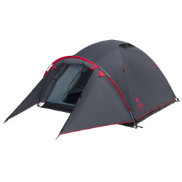 Namiot turystyczny Zulu Dome 3 Plus szary/czerwony grey/red