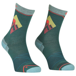 Damskie skarpety Ortovox Alpine Light Comp Mid Socks W ciemnozielony Pacific Green