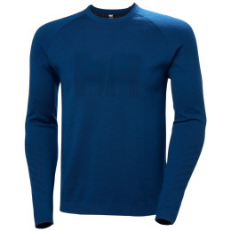 Męska koszulka Helly Hansen Lifa Merino Knitevo Crew niebieski 507 Dark Blue