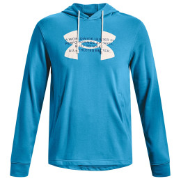 Męska bluza Under Armour Rival Terry Logo Hoodie niebieski Capri/Petrol Blue/Onyx White