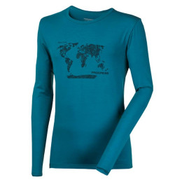 Męska koszulka Progress OS VANDAL "SVĚT" 24DT niebieski Petrol