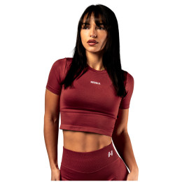 Damski top Nebbia Seamless crop top with SS Power czerwony RED