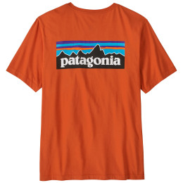 Koszulka męska Patagonia P-6 Logo T-Shirt pomarańczowy Coal Orange