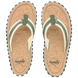 Japonki Gumbies Corker Natural Cork - Khaki zielony