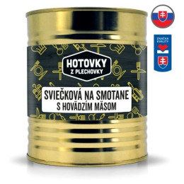 Gotowe jedzenie Hotovky z plechovky Polędwiczki wołowe w sosie śmietanowym 800g