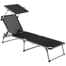 Leżak plażowy Bo-Camp Florence Sun lounger czarny Anthracite
