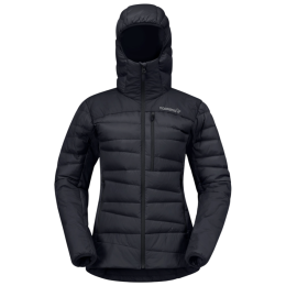 Damska kurtka puchowa Norrona falketind down750 Zip Hood czarny Caviar Black