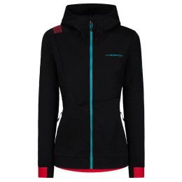 Bluza damska La Sportiva Mood Hoody W czarny/różówy Black/Hibiscus