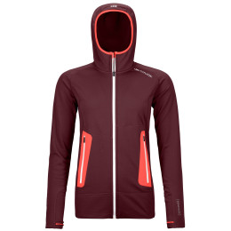 Bluza damska Ortovox W's Fleece Light Hoody czerwony Winetasting