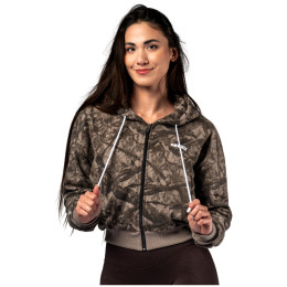 Bluza damska Nebbia Relaxed Zip Hoodie Power jasnobrązowy LIGHT BROWN CAMO