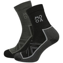 Skarpetki MOOA Merino Adventure 2-pack mix2 Mix 2 (black,green)