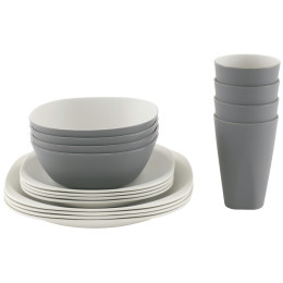 Zestaw naczyń Outwell Gala 4 Person Dinner Set 2023 zarys Grey & Sand