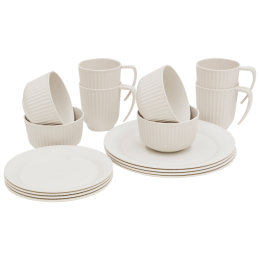 Zestaw naczyń Outwell Delish 4 Person Dinner Set beżowy Sandstone